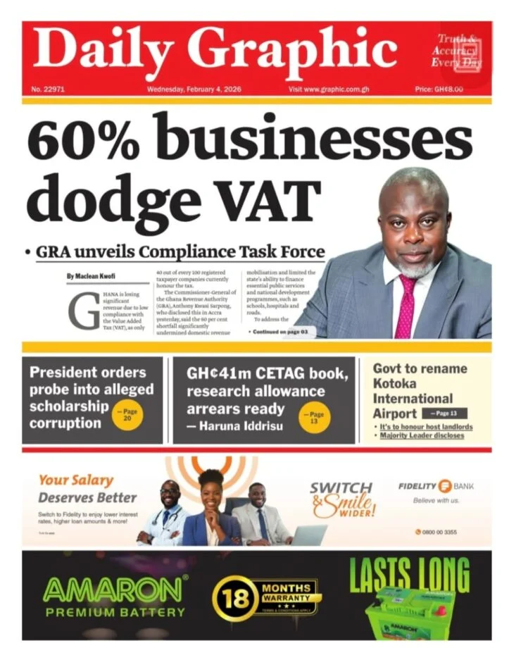 National Media Landscape: A Comprehensive Review of Ghana's Front Pages for Wednesday, January 4, 2026