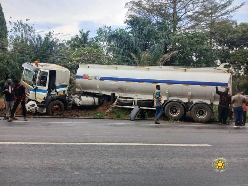 GNFS Prevents Potential Disaster After Petroleum Tanker Accident at Aveme Junction