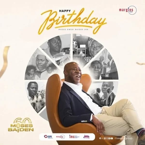 Margins Group Honors CEO Moses Kwesi Baiden Jr. on Landmark 60th Birthday Celebration