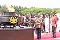 President John Dramani Mahama, lighting the Perpetual Flame, a symbolic link to the enduring spirit of the nation's founders