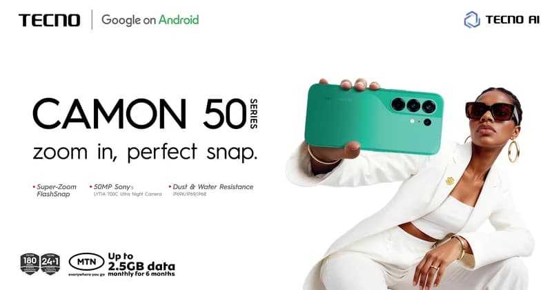 TECNO CAMON 50 Series Debuts in Ghana Featuring Award-Winning Camera Technology