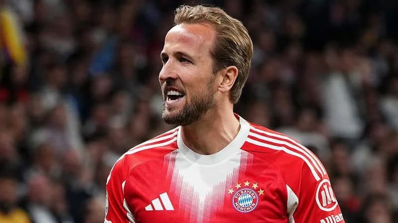 England captain Harry Kane after scoring Bayern Munich's second goal in their Champions League quarter-final first leg win against Real Madrid.