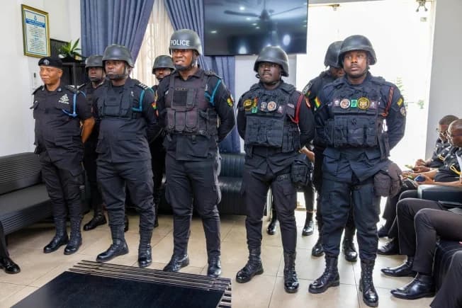 Seven police officers promoted for bravery in Tema MoMo robbery response