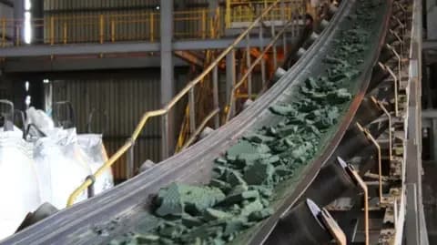 Getty Images A conveyor belt moves raw cobalt for processing at the Etoile mine in the Democratic Republic of Congo