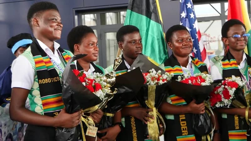 Bosomtwe STEM Girls SHS Team Receives Hero's Welcome After Success at World Robofest Championship