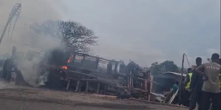 Two Dead After Fuel Tanker Explosion at Adubinsu; Residents Attack Firefighters During Rescue