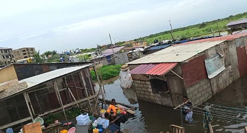 Tema West Flooding and Demolitions: NADMO Blames Unauthorized Construction as Families Face Displacement