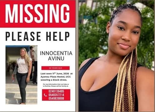 Missing University of Cape Coast student Innocentia Atsufui Avinu found dead on the beach