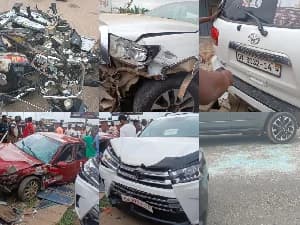 Tragic Multi-Vehicle Crash in Kumasi Leaves Motorcyclist in Coma and Several Others Injured