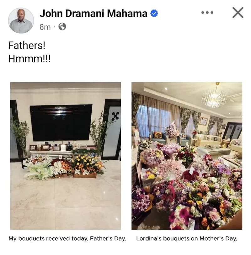 John Dramani Mahama Sparks Social Media Laughter with Humorous Father’s Day Comparison