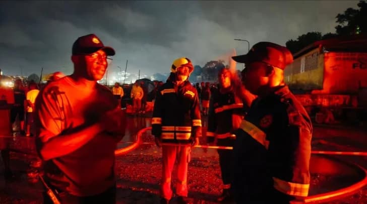 Massive Sekondi fishing harbour fuel farm fire extinguished, no casualties recorded