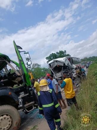 Western Region: Two dead, seven injured in head-on collision on Elubo-Takoradi section of N1 highway