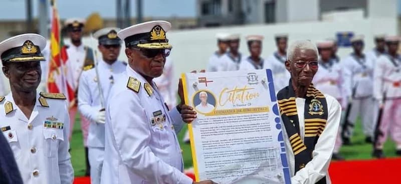 Ghana Navy Honors Pioneer Commander John Arthur Kofi Adiku (Rtd) with Sekondi Shipyard Renaming