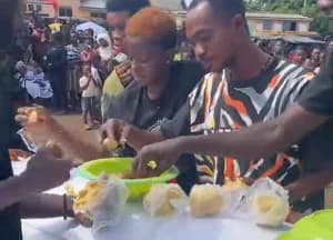 Outrage in Apam Atajowa After Friends Filmed Eating Banku on Deceased Peer’s Coffin