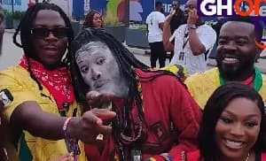 Stonebwoy and Businessman RNAQ Rally Support for Black Stars in the United States