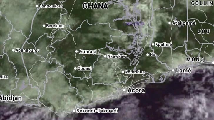 Ghana weather today: GMet forecasts rain, mist and thunderstorms across parts of the country