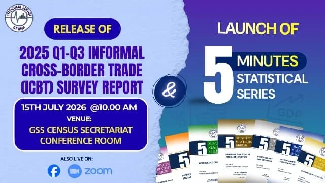 Ghana Statistical Service to Launch '5-Minute Statistical Series' to Demystify National Data