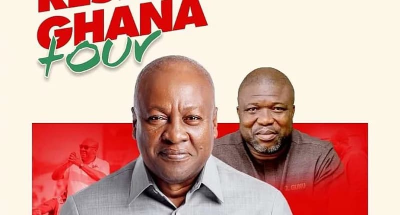 Mahama Embarks on 'Resetting Ghana Tour' in Volta Region to Inspect Projects and Engage Communities