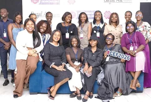 Lawrencia Bazal Darko (seated 2nd from left), Founder of KASA Academy and Bazal studios, with the participants