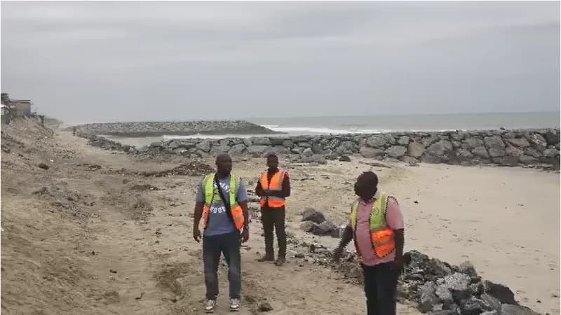 Ablekuma West MCE George Kpakpo Allotey Reports 95% Completion on Critical Dansoman Sea Defence Project