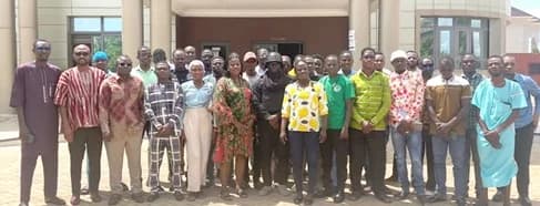 Officials of FactSpace West Africa and journalists who attended the training
