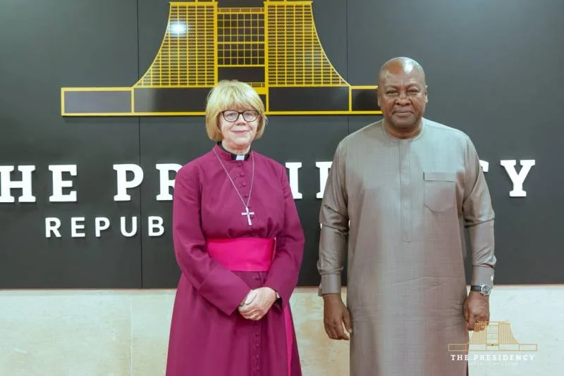Archbishop of Canterbury pays courtesy call on President Mahama during first visit to Africa