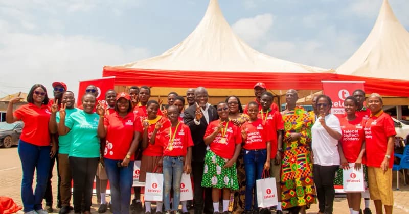 Minister Samuel Nartey George Expands One Million Coders Programme with Laptop Donation as Telecel Graduates 500 Tech Students