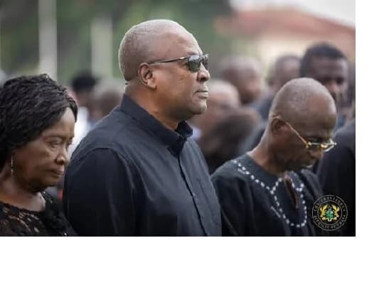 President Mahama pays tribute to Victor Gbeho at funeral service
