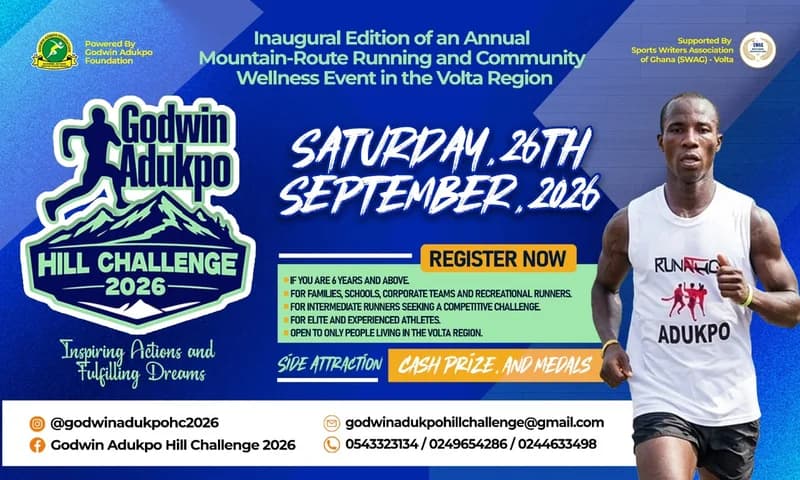 Former National Athlete Godwin Adukpo Launches Inaugural 10KM Hill Challenge in Volta Region