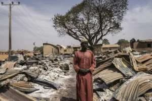 Little was left of Woro after suspected jihadists attacked in February. By Light Oriye Tamunotonye (AFP)