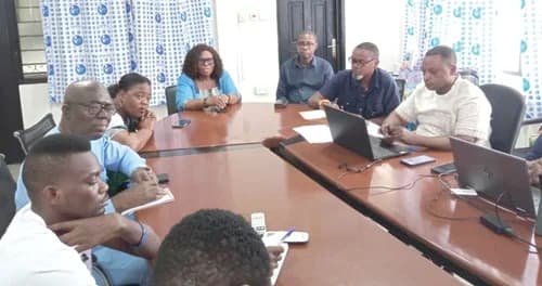 Cecilia Senoo (arrowed), Founder and Executive Director, HFFG, addressing the meeting.