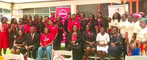 Delegates from ABSADelegates from ABSA Bank and graduates at the ceremony. Picture: ESTHER ADJORKOR ADJEI Bank and graduates at the ceremony. Picture: ESTHER ADJORKOR ADJEI
