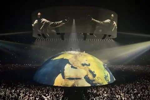 Getty Images Kanye West on stage during his 2026 world tour