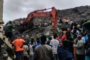 The garbage dump collapse in the Conakry suburb followed heavy rain. By - (AFP)
