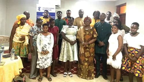 Some participants in the Adolescent with Talent Summit and officials of Dynamic Works Foundation after the event