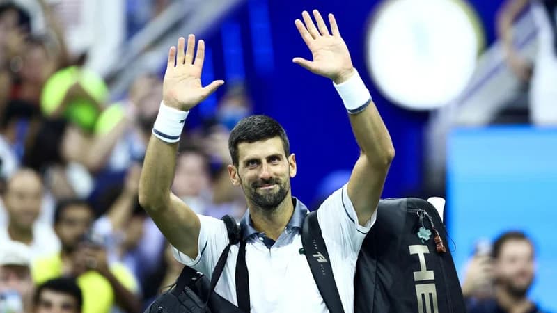 Novak Djokovic waves goodbye to the US Open crowd