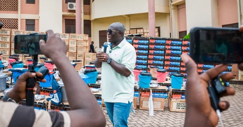 Kumawu MP Ernest Yaw Anim Calls for Urgent School Infrastructure Upgrades While Equipping 500 Students for Senior High School