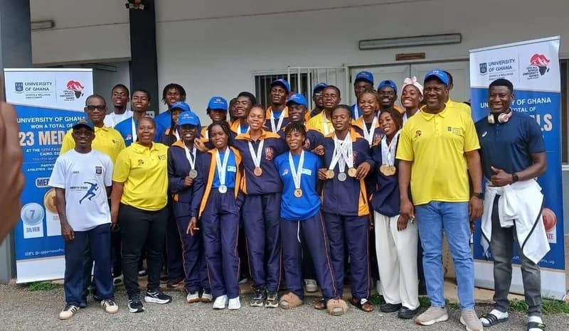 University of Ghana Athletics Team Triumphs with 23 Medals at 12th FASU Games in Cairo