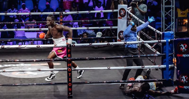 Gideon Nortey Revives Bukom Boxing with Two-Round Stoppage of Nigeria's Ogunbunmi