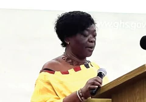 Dr Abigail Kyei, health consultant, delivering her speech at the event