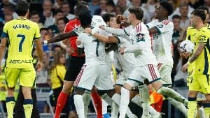Vinícius Jr sent off for hair pulling against Villarreal