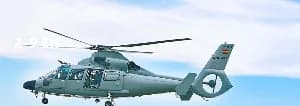 A grey Harbin Z-9 military helicopter is captured in flight against a bright, clear sky. The aircraft appears to be a utility or transport model similar to those operated by the Nigerian Air Force mentioned in recent news reports.