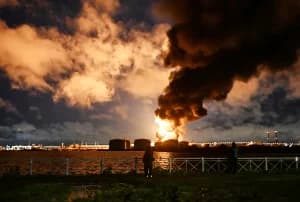 Ukraine attacks Russian oil terminal in large drone strike