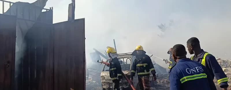 Darkuman fire destroys five vehicles in Cable and Wireless area