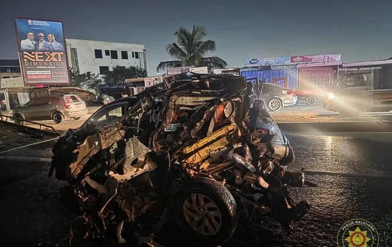 Awoshie Banyard vehicular spillage damages three vehicles